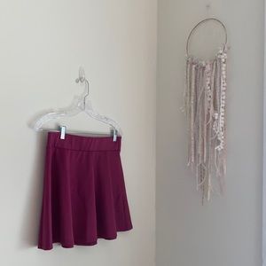 Magenta Pleated Skirt